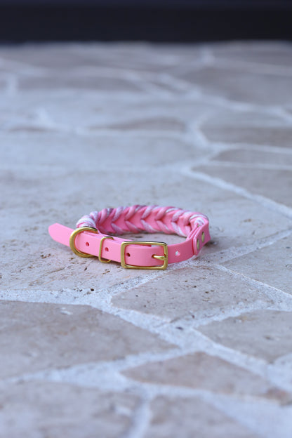 Sample sale 16mm 29cm pink sparkle braided collar