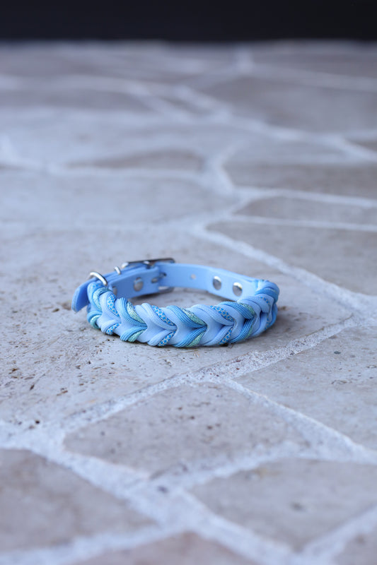 Sample sale 16mm 30cm blue sparkle braided collar