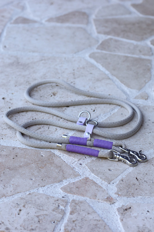 Sample sale 200cm rope multifunction rope leash beige / lilac