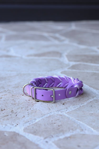 Sample sale 25mm 34cm Purple sparks braided collar