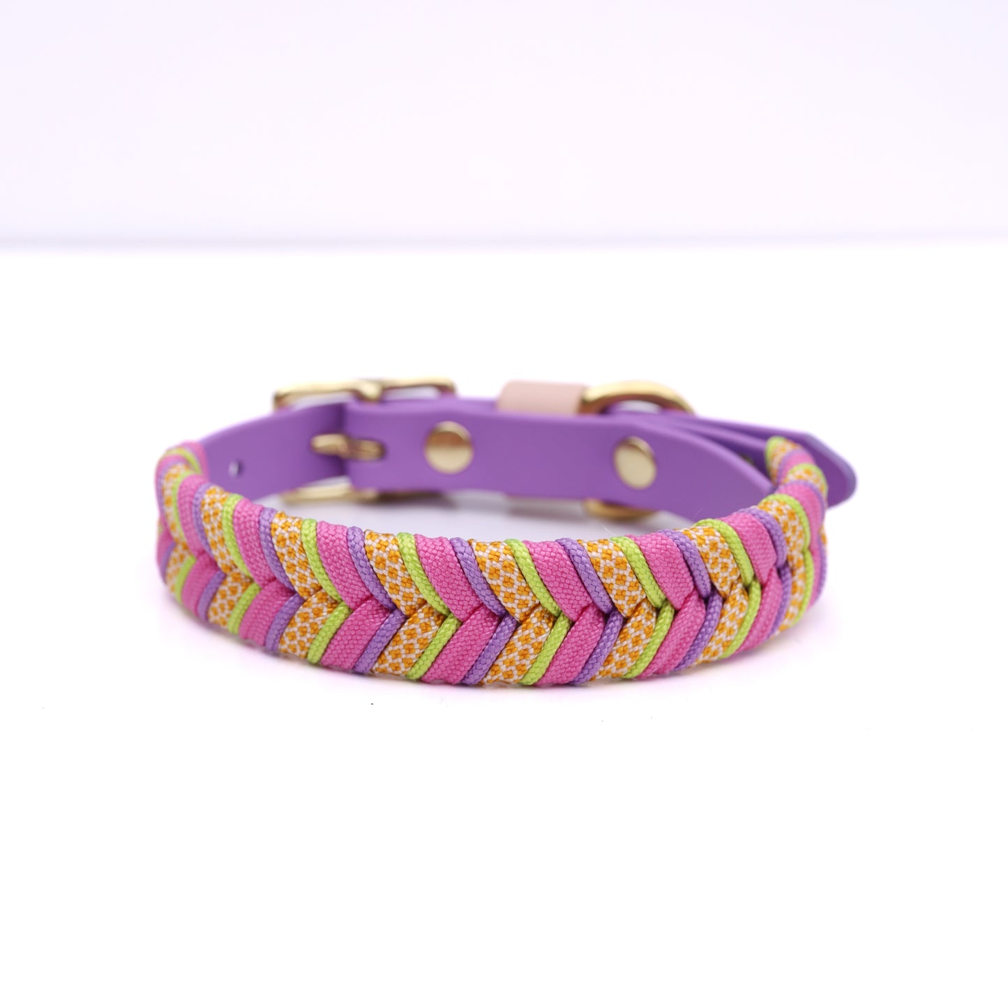 Fishtail braid paracord collar - Solara