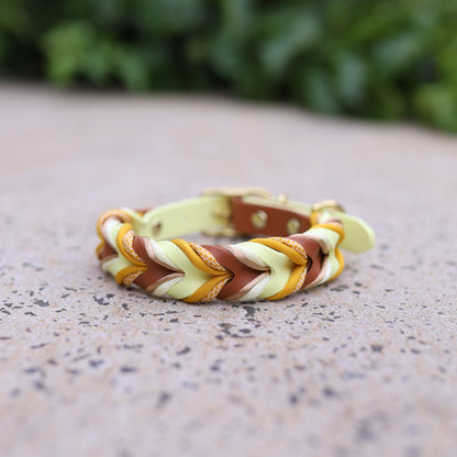 Braided paracord collar - Sunflower